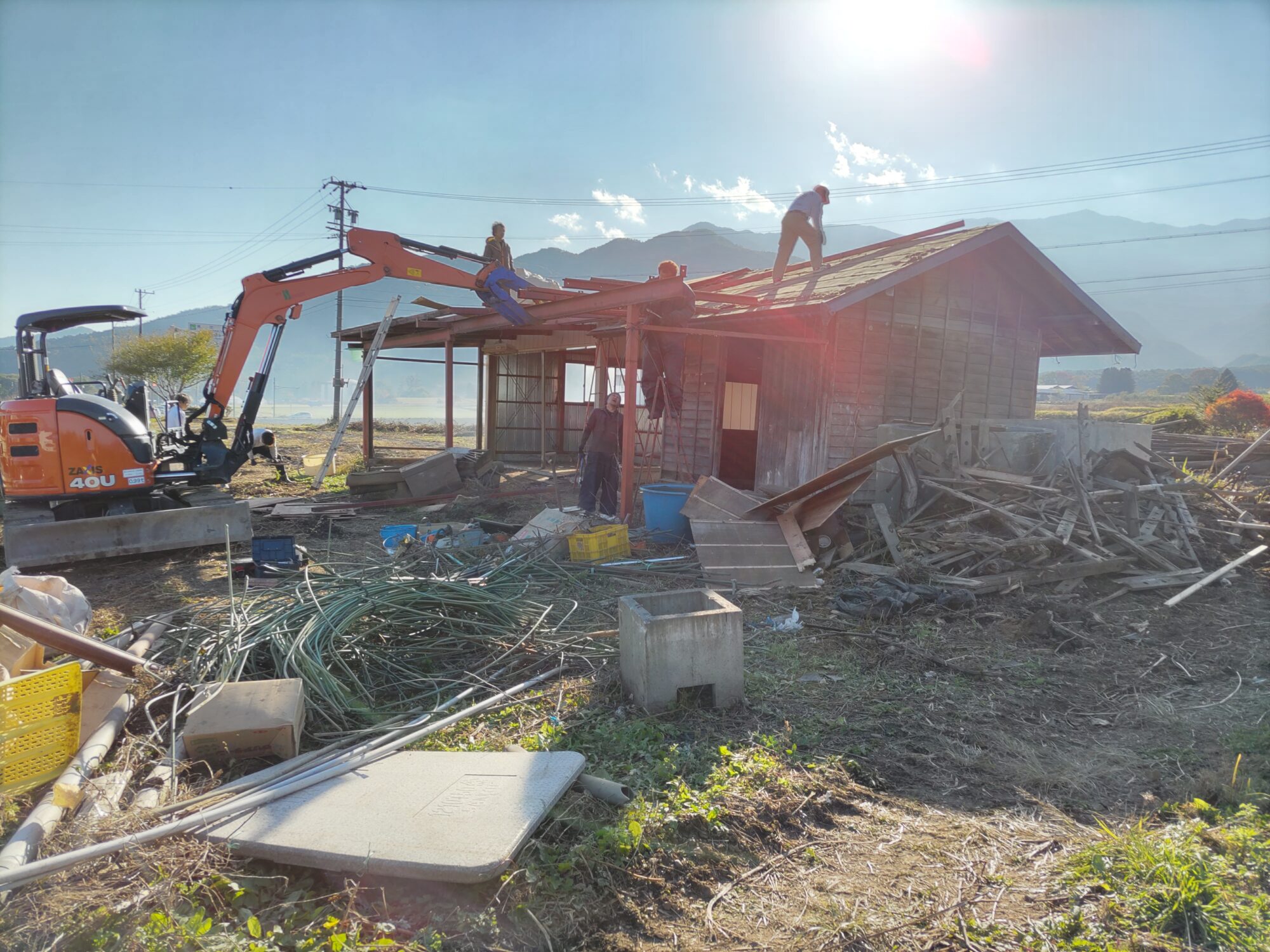 農作業小屋の解体